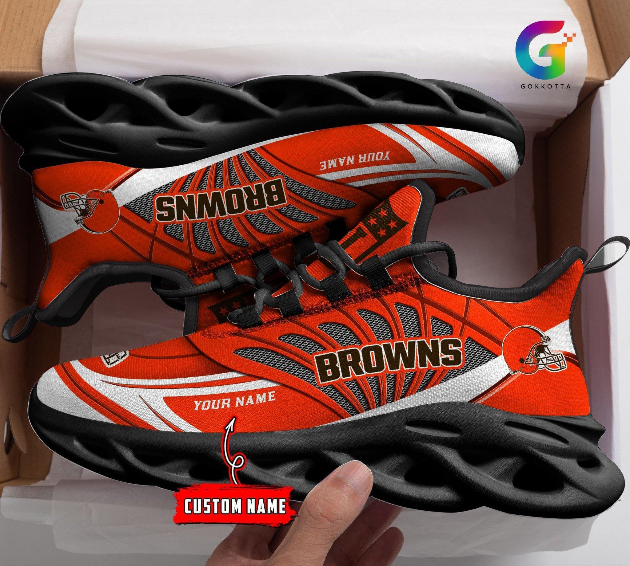 Ideafootwear Cleveland Browns Max Soul Shoes Sneakers For Men And Women
