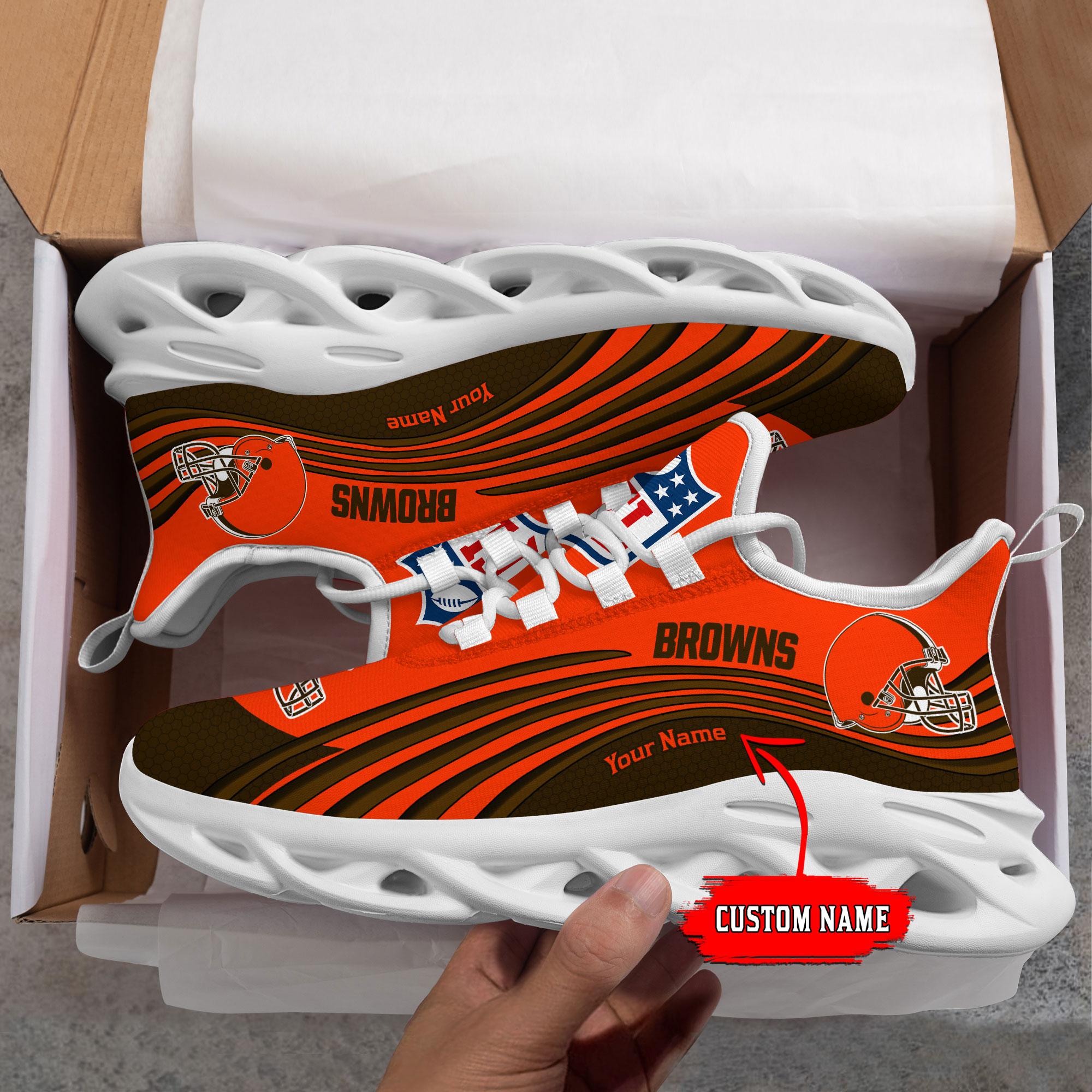 Ideafootwear Cleveland Browns Max Soul Shoes Sneakers For Men And Women