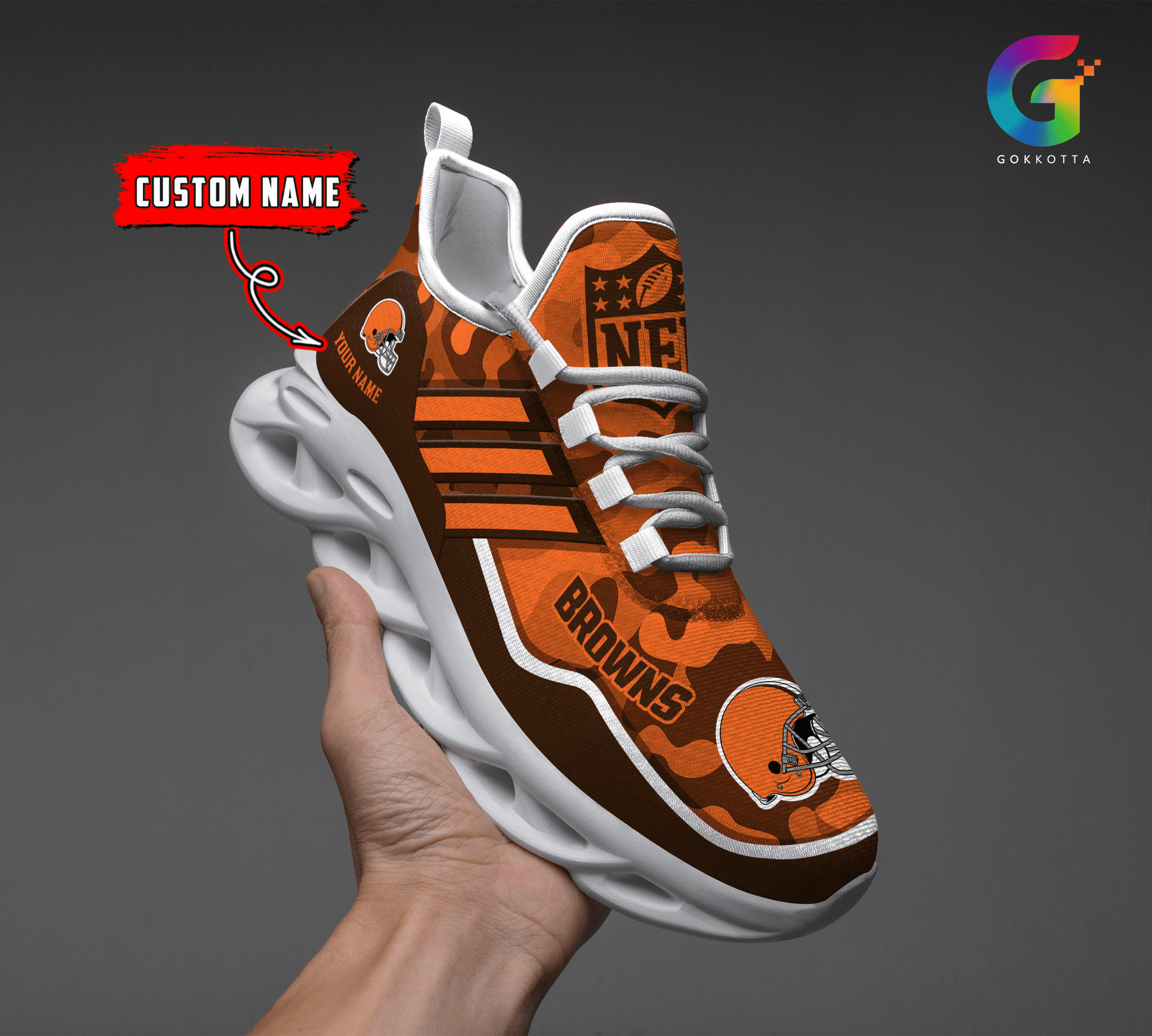 Ideafootwear Cleveland Browns Max Soul Shoes Sneakers For Men And Women
