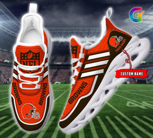 Ideafootwear Cleveland Browns Max Soul Shoes Sneakers For Men And Women