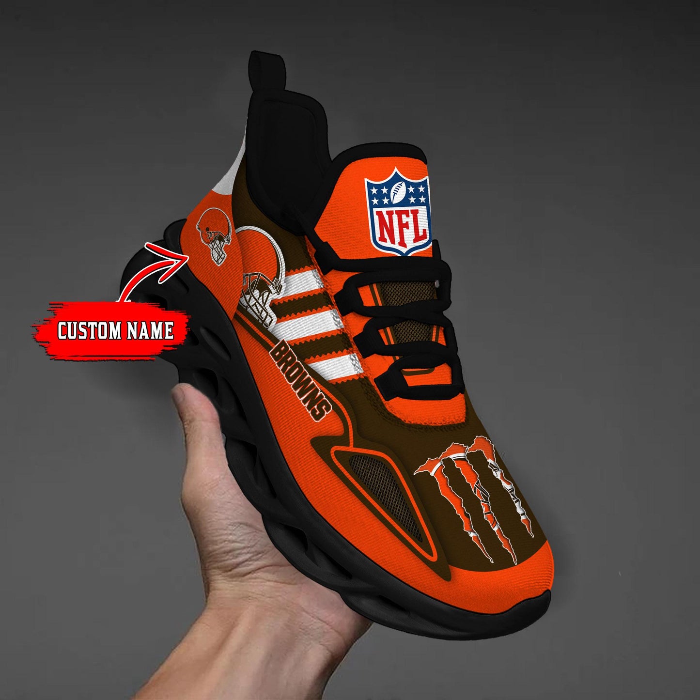 Ideafootwear Cleveland Browns Max Soul Shoes Sneakers For Men And Women