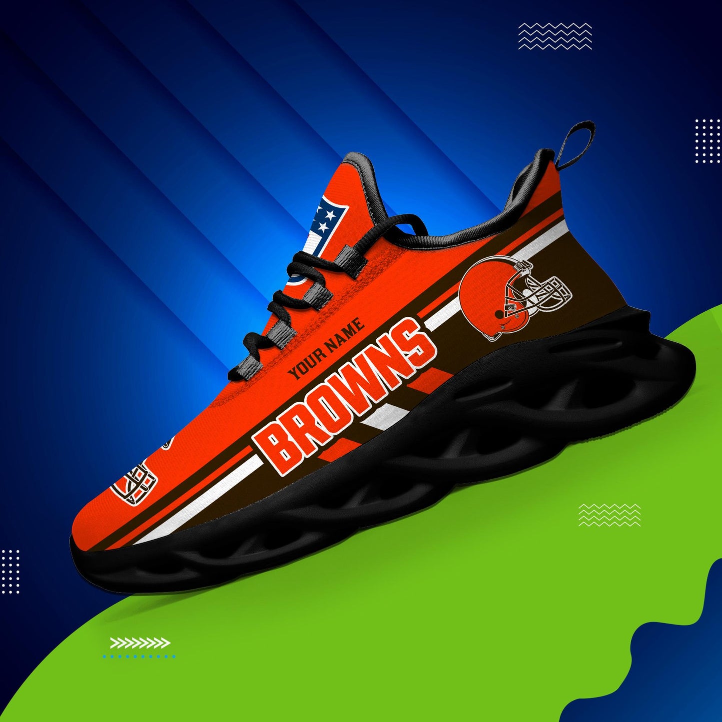 Ideafootwear Cleveland Browns Max Soul Shoes Sneakers For Men And Women