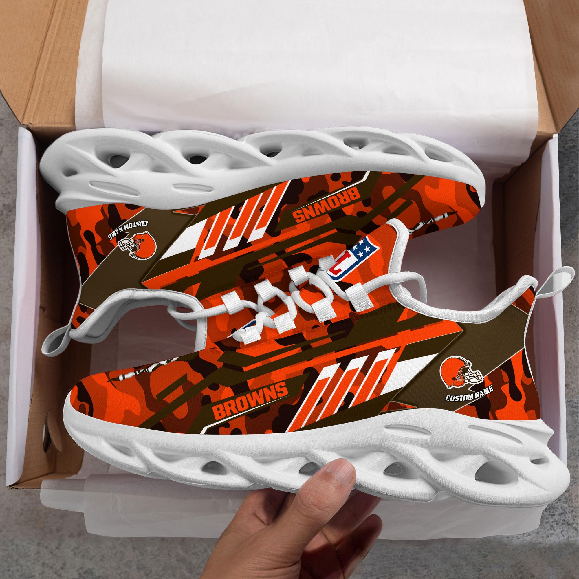 Ideafootwear Cleveland Browns Max Soul Shoes Sneakers For Men And Women