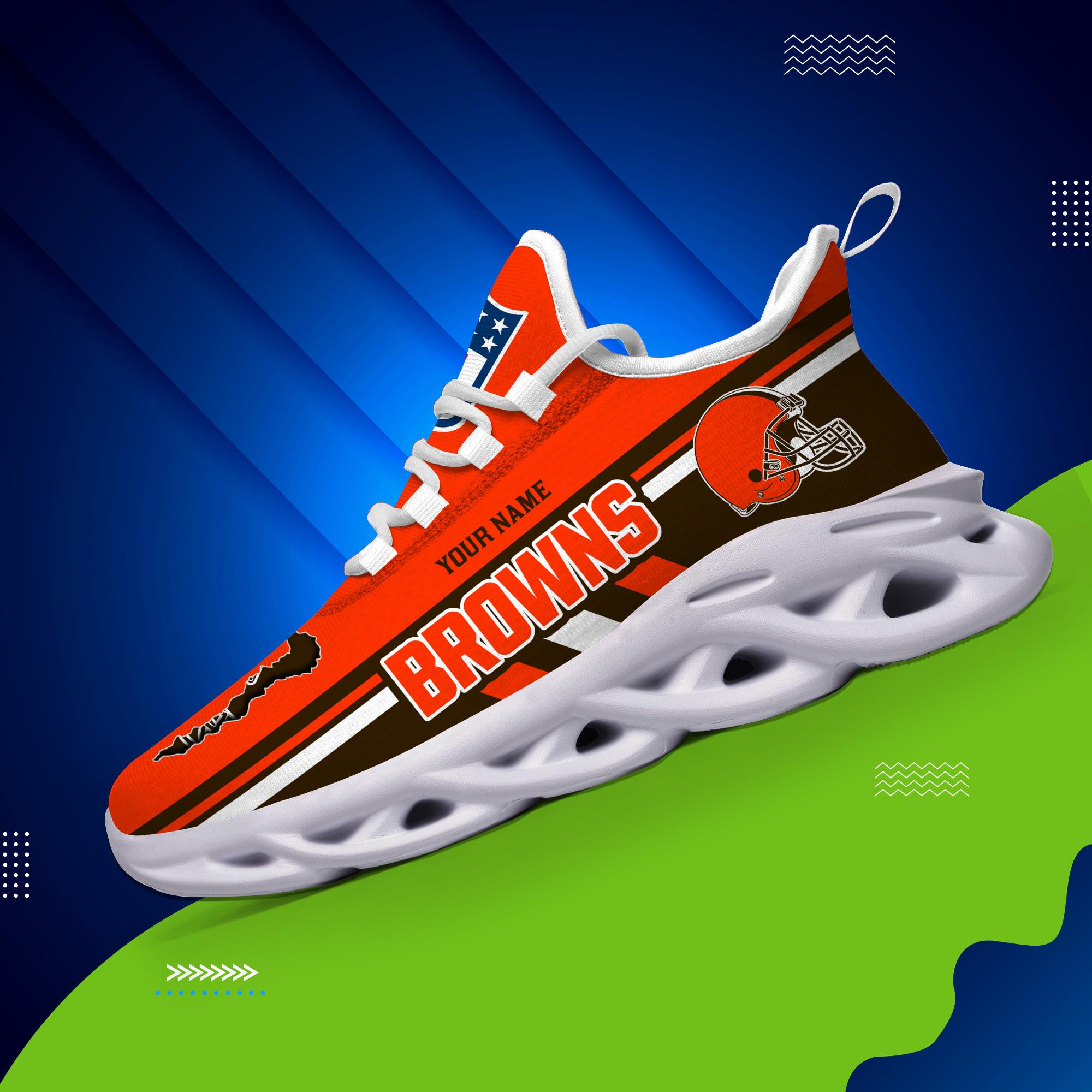 Ideafootwear Cleveland Browns Max Soul Shoes Sneakers For Men And Women