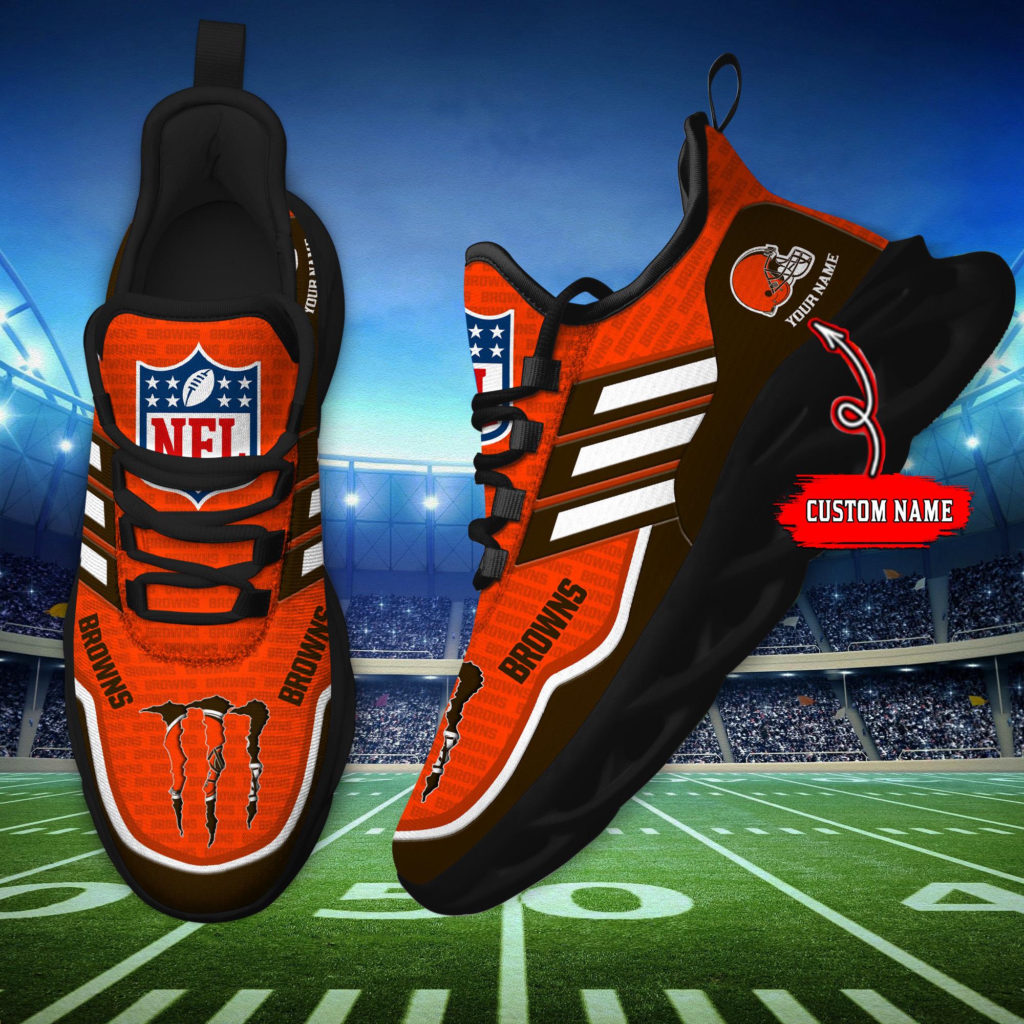 Ideafootwear Cleveland Browns Max Soul Shoes Sneakers For Men And Women