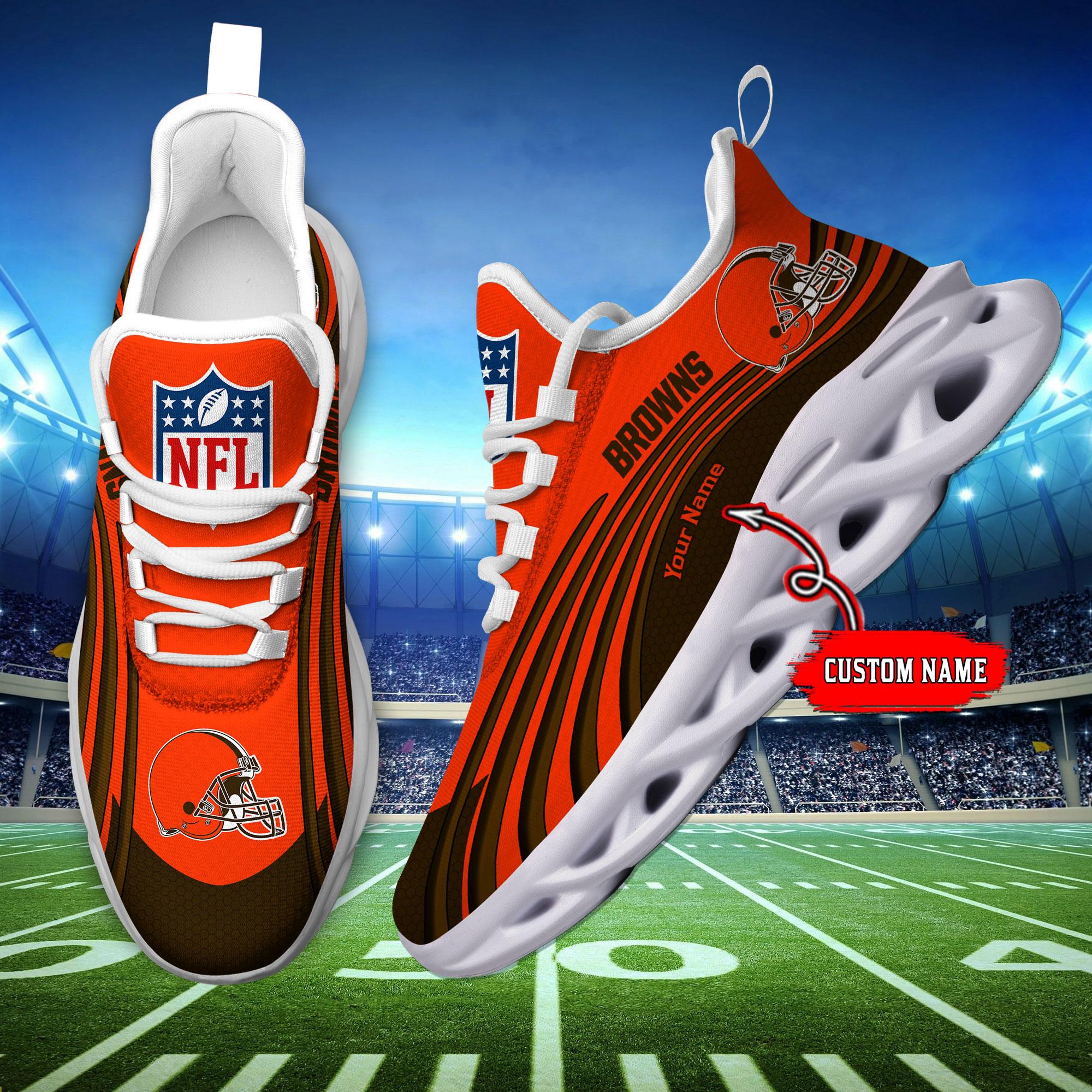 Ideafootwear Cleveland Browns Max Soul Shoes Sneakers For Men And Women