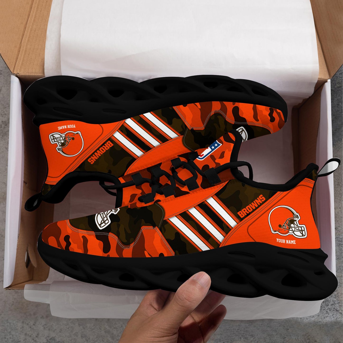 Ideafootwear Cleveland Browns Max Soul Shoes Sneakers For Men And Women