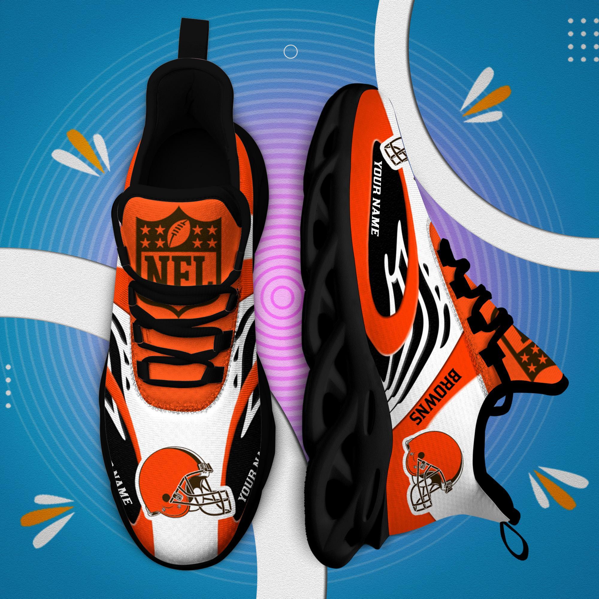 Ideafootwear Cleveland Browns Max Soul Shoes Sneakers For Men And Women