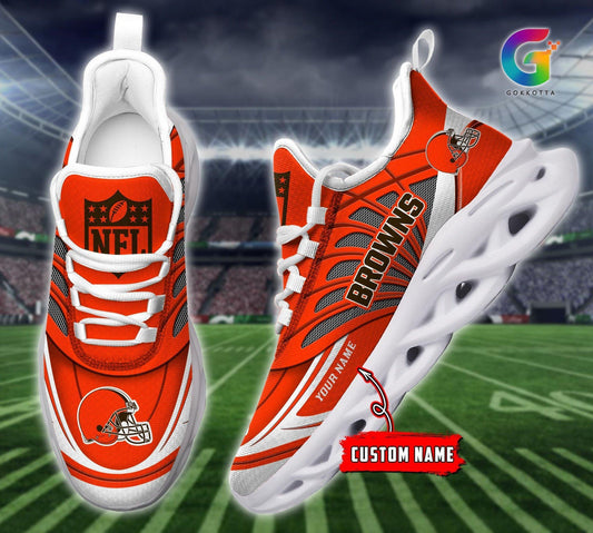 Ideafootwear Cleveland Browns Max Soul Shoes Sneakers For Men And Women