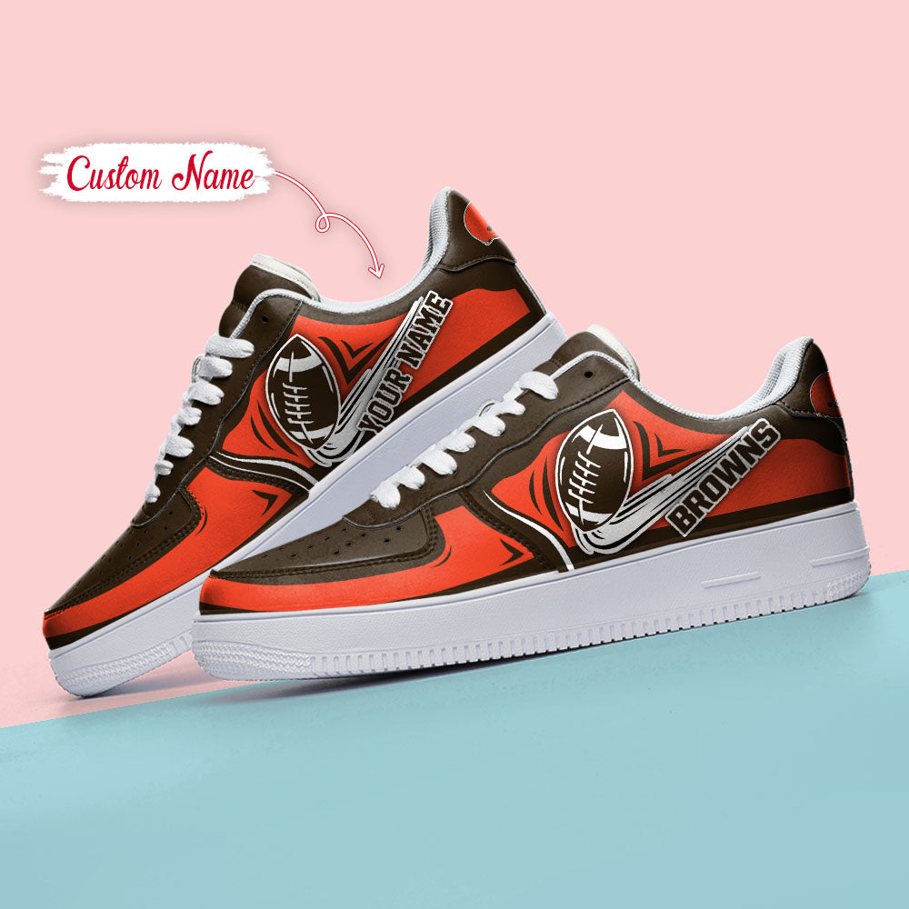 Ideafootwear Cleveland Browns NFL Air Low-Top Sneakers Shoes For Men And Women