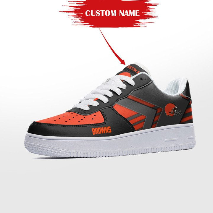 Ideafootwear Cleveland Browns NFL Air Low-Top Sneakers Shoes For Men And Women
