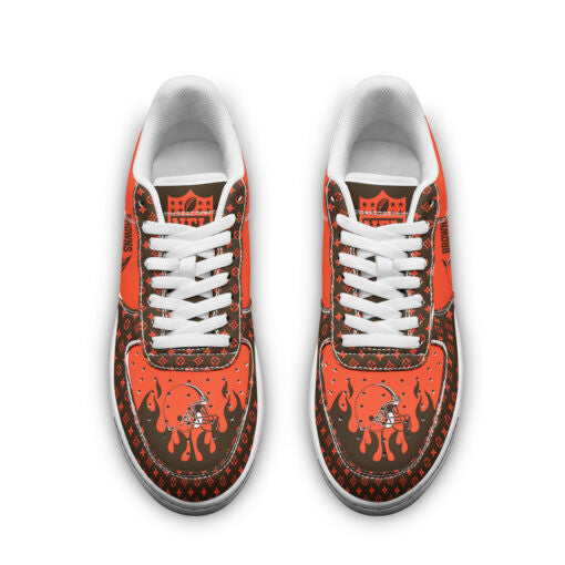 Ideafootwear Cleveland Browns NFL Air Low-Top Sneakers Shoes For Men And Women