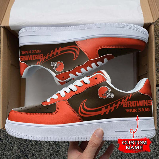 Ideafootwear Cleveland Browns NFL Air Low-Top Sneakers Shoes For Men And Women
