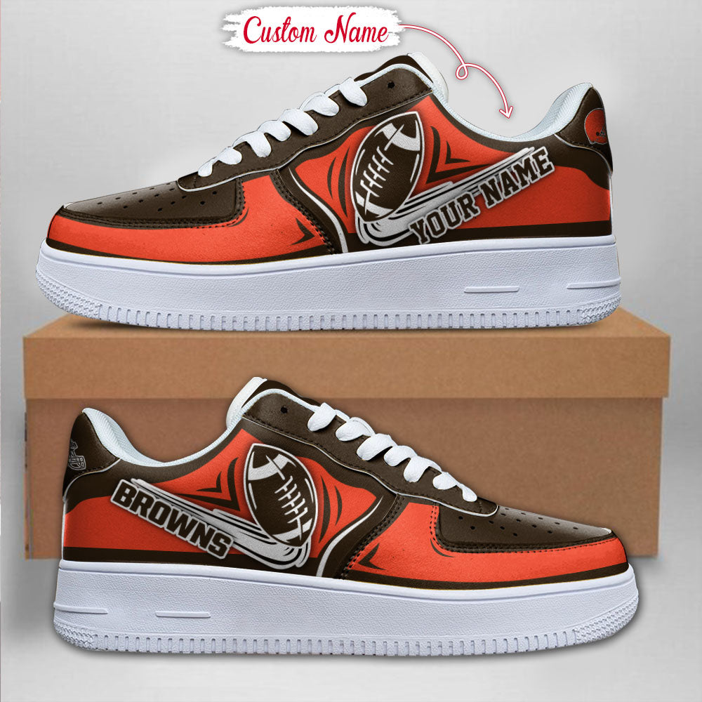 Ideafootwear Cleveland Browns NFL Air Low-Top Sneakers Shoes For Men And Women