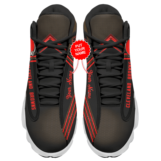 Ideafootwear Cleveland Browns NFL AJ13 Sneakers Shoes For Men And Women