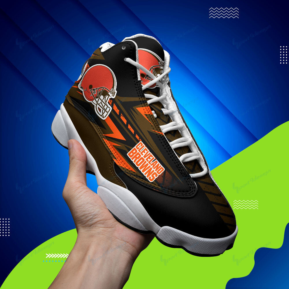Ideafootwear Cleveland Browns NFL AJ13 Sneakers Shoes For Men And Women