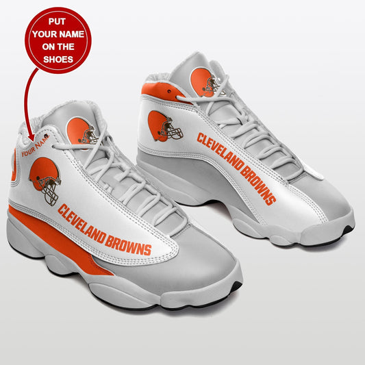 Ideafootwear Cleveland Browns NFL AJ13 Sneakers Shoes For Men And Women