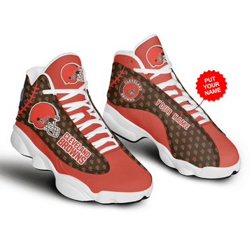 Ideafootwear Cleveland Browns NFL AJ13 Sneakers Shoes For Men And Women