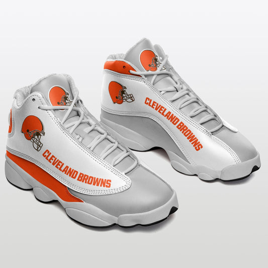 Ideafootwear Cleveland Browns NFL AJ13 Sneakers Shoes For Men And Women
