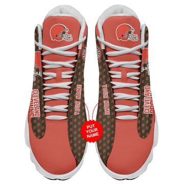 Ideafootwear Cleveland Browns NFL AJ13 Sneakers Shoes For Men And Women