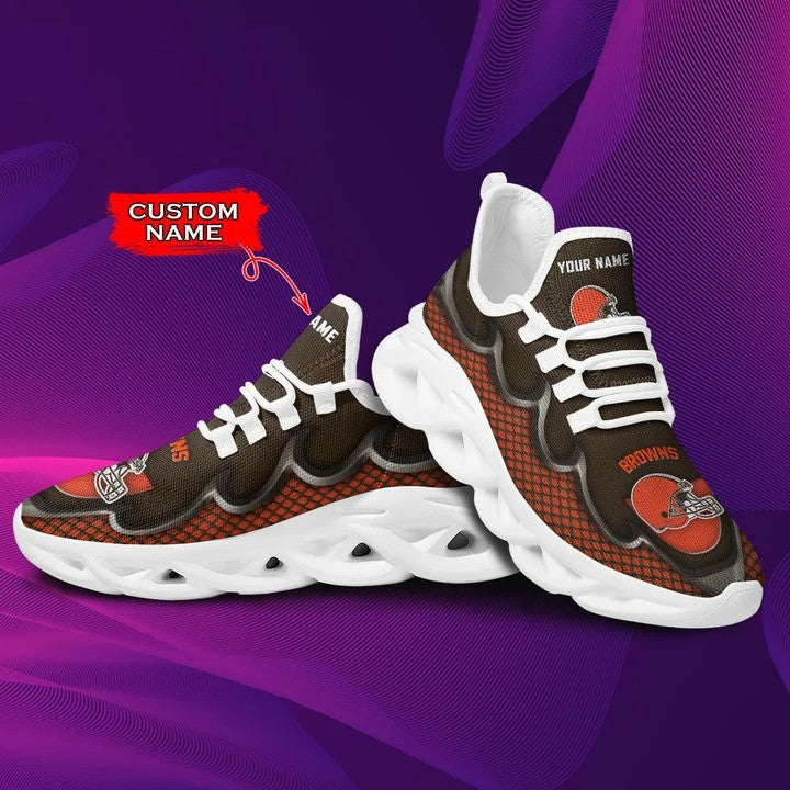 Ideafootwear Cleveland Browns NFL Max Soul Shoes Sneakers For Men And Women