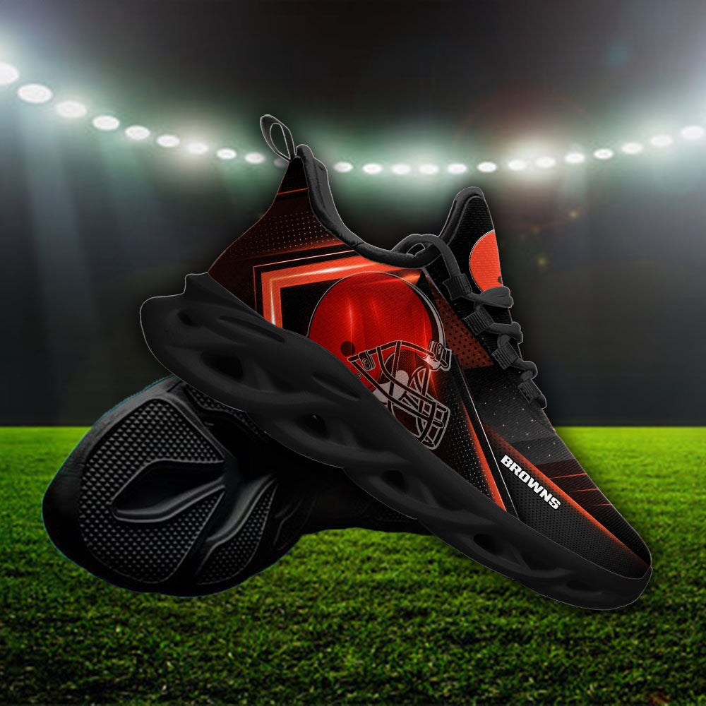 Ideafootwear Cleveland Browns NFL Max Soul Shoes Sneakers For Men And Women