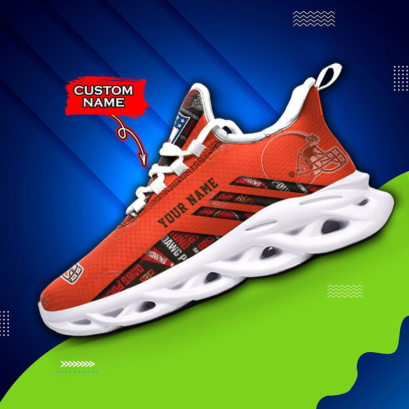 Ideafootwear Cleveland Browns NFL Max Soul Shoes Sneakers For Men And Women