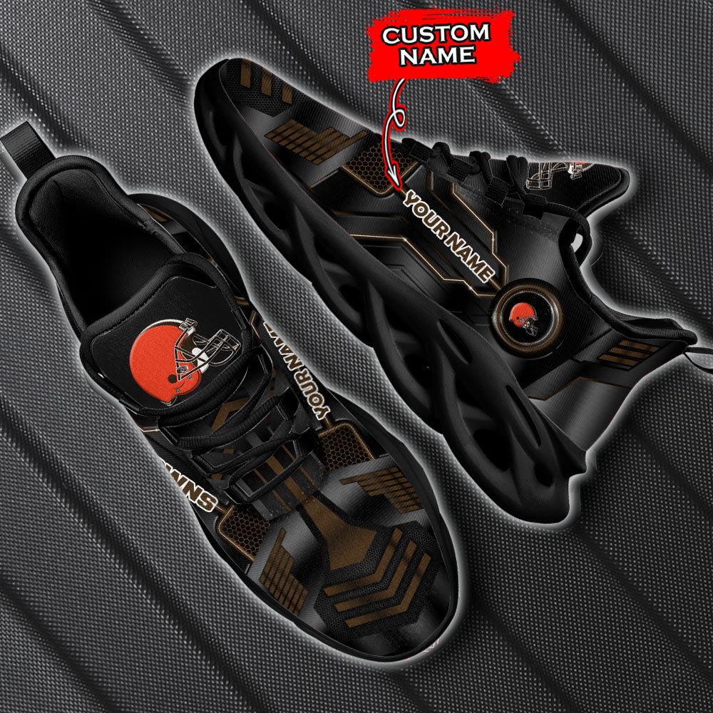 Ideafootwear Cleveland Browns NFL Max Soul Shoes Sneakers For Men And Women