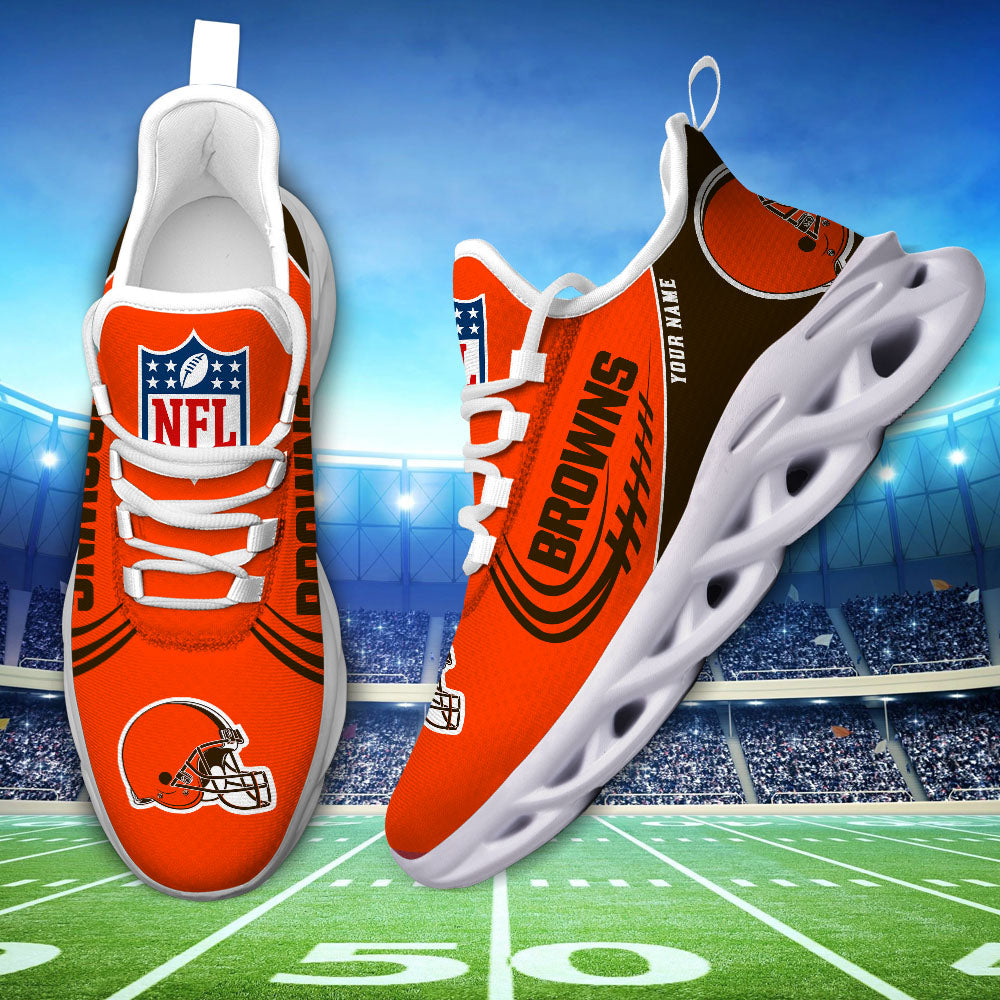 Ideafootwear Cleveland Browns NFL Max Soul Shoes Sneakers For Men And Women