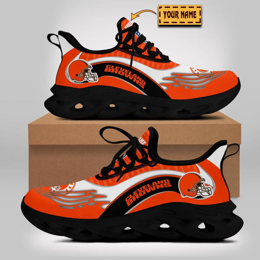 Ideafootwear Cleveland Browns NFL Max Soul Shoes Sneakers For Men And Women