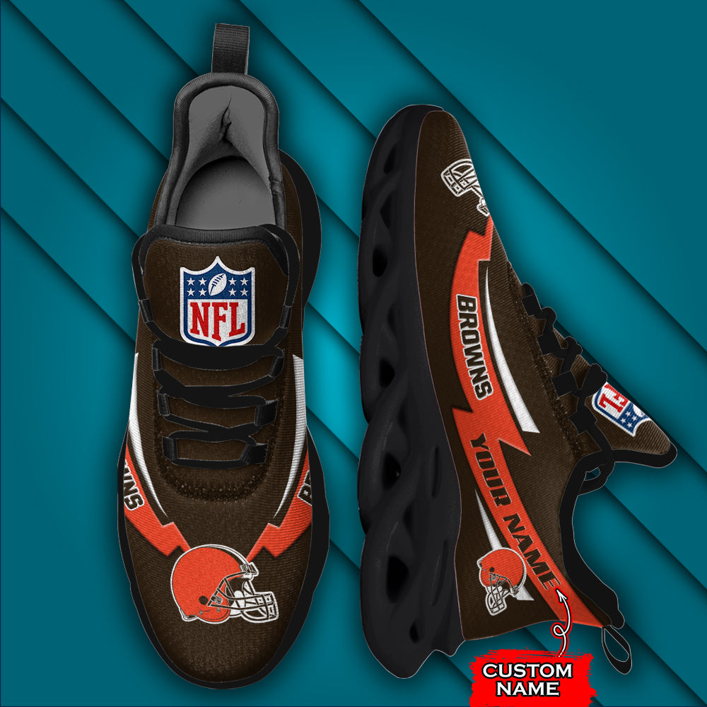 Ideafootwear Cleveland Browns NFL Max Soul Shoes Sneakers For Men And Women