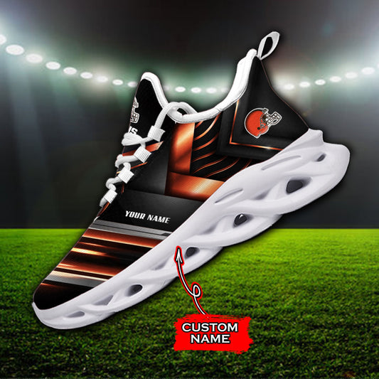 Ideafootwear Cleveland Browns NFL Max Soul Shoes Sneakers For Men And Women