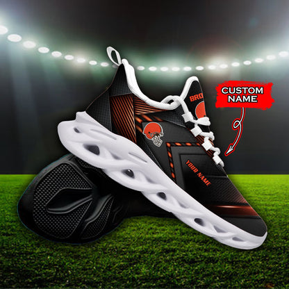 Ideafootwear Cleveland Browns NFL Max Soul Shoes Sneakers For Men And Women