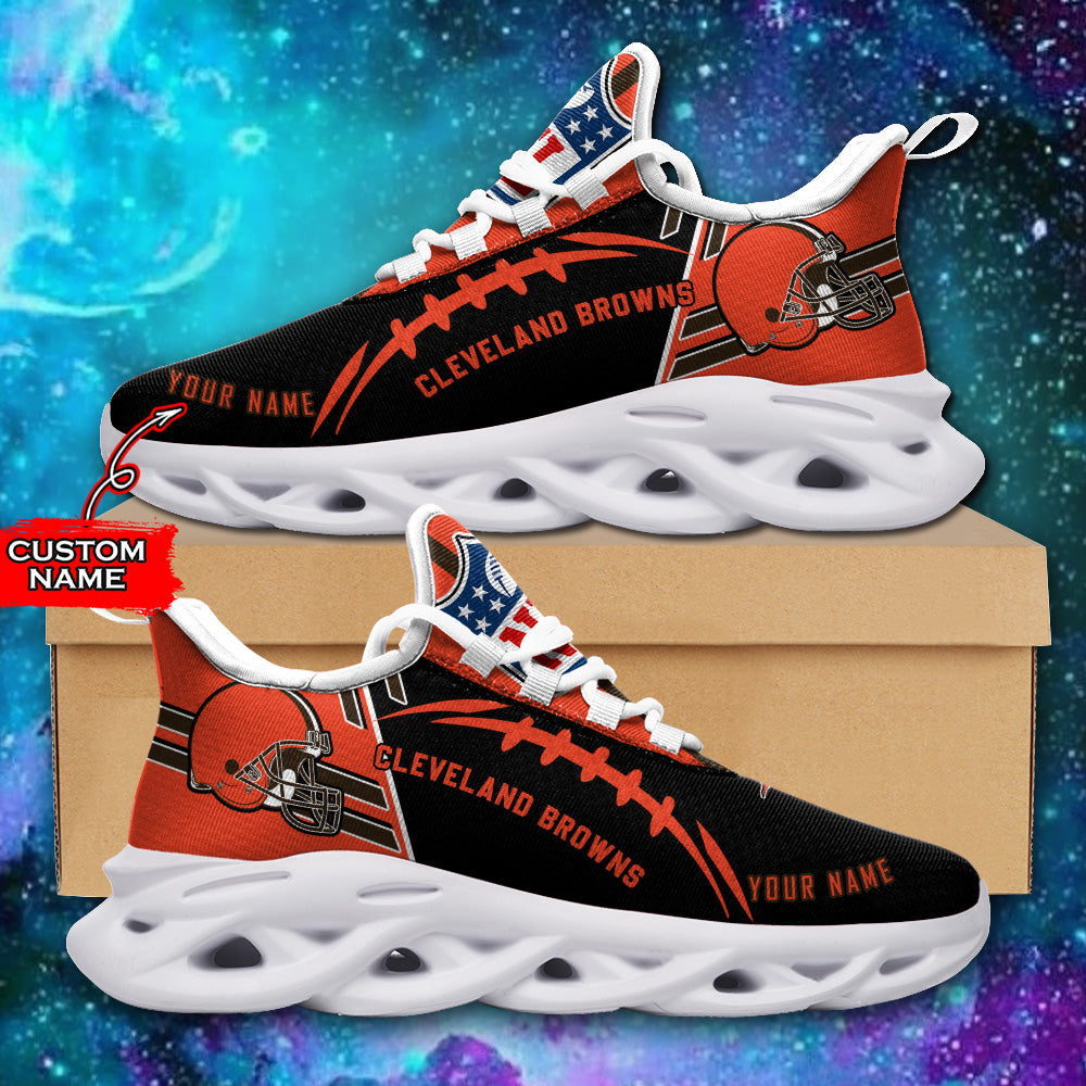 Ideafootwear Cleveland Browns NFL Max Soul Shoes Sneakers For Men And Women