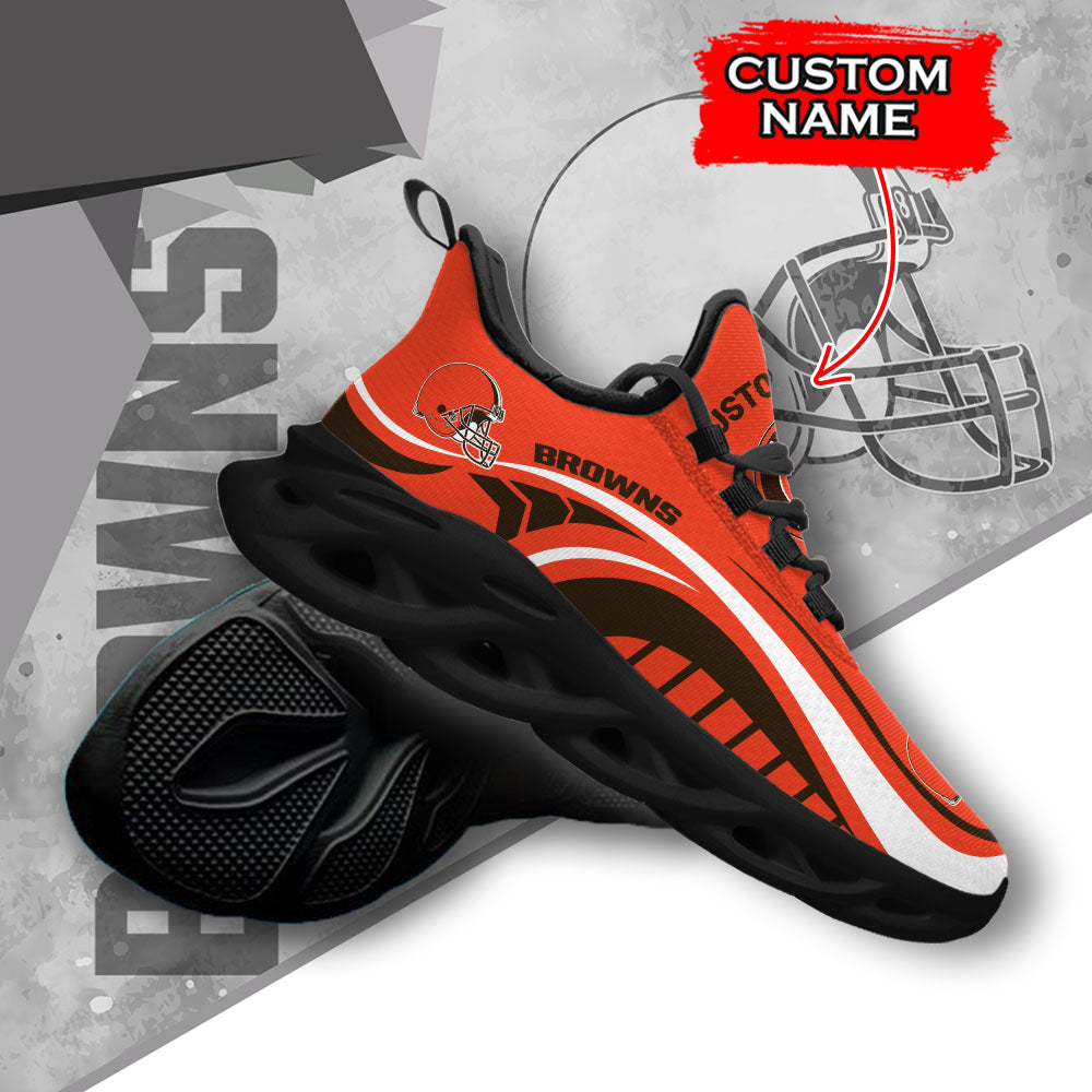 Ideafootwear Cleveland Browns NFL Max Soul Shoes Sneakers For Men And Women