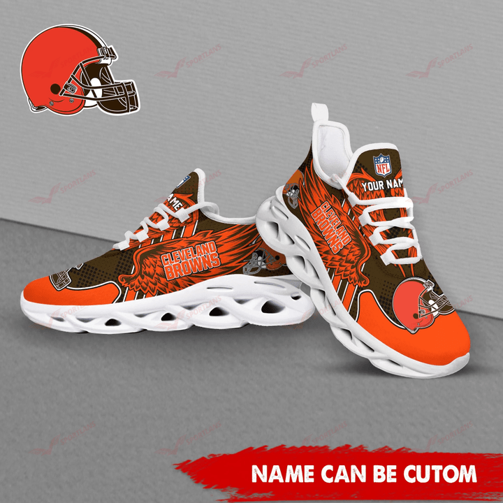 Ideafootwear Cleveland Browns NFL Max Soul Shoes Sneakers For Men And Women