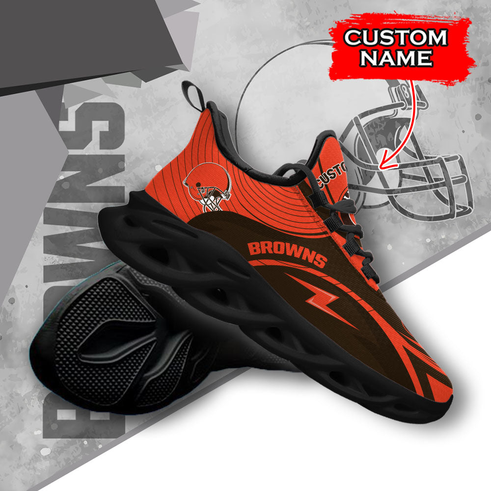 Ideafootwear Cleveland Browns NFL Max Soul Shoes Sneakers For Men And Women
