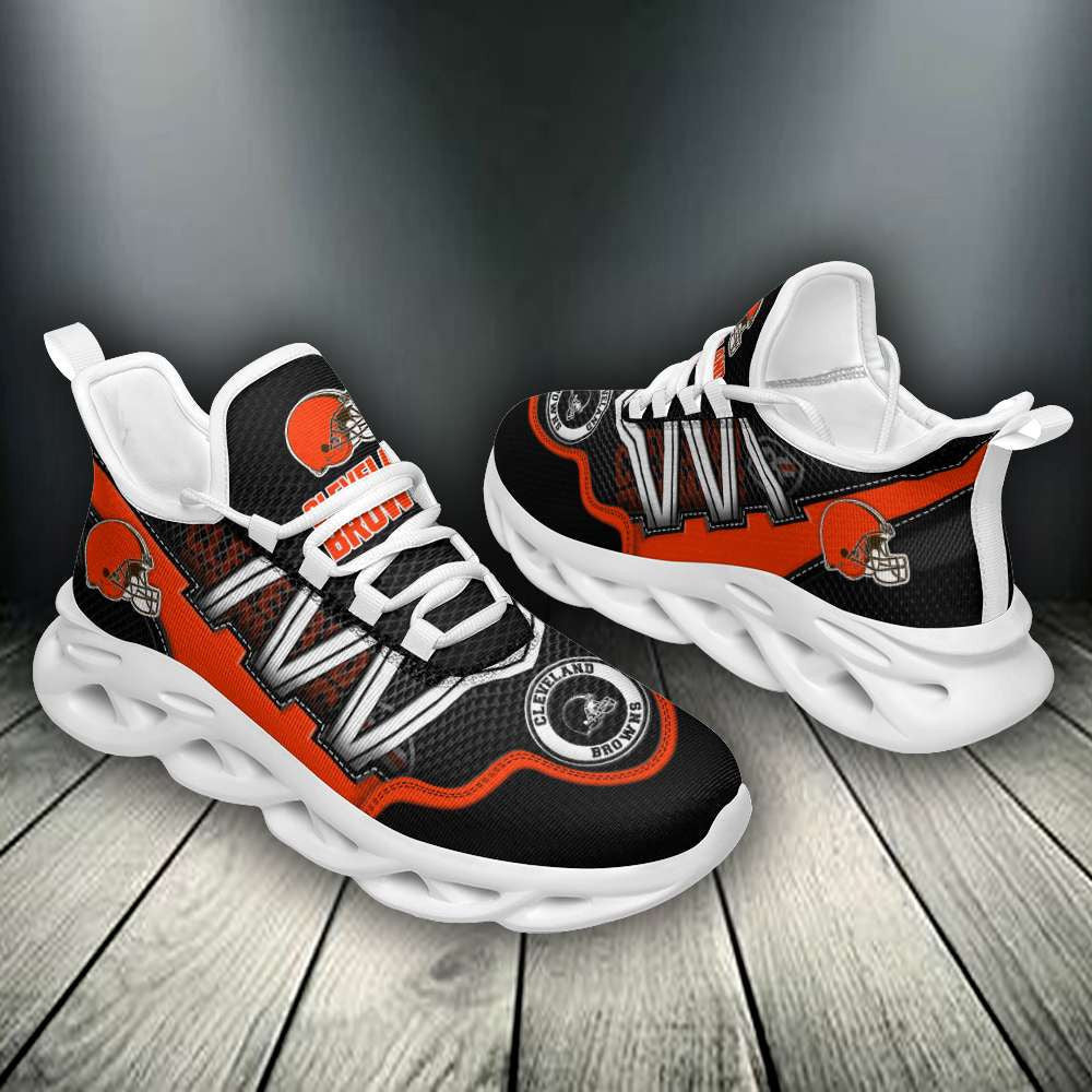 Ideafootwear Cleveland Browns NFL Max Soul Shoes Sneakers For Men And Women