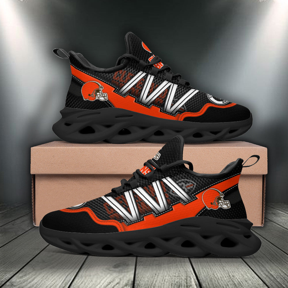 Ideafootwear Cleveland Browns NFL Max Soul Shoes Sneakers For Men And Women