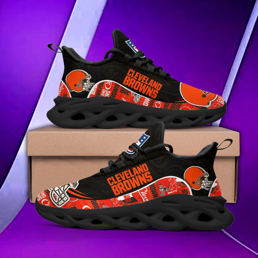 Ideafootwear Cleveland Browns NFL Max Soul Shoes Sneakers For Men And Women