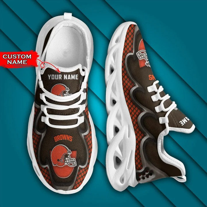 Ideafootwear Cleveland Browns NFL Max Soul Shoes Sneakers For Men And Women