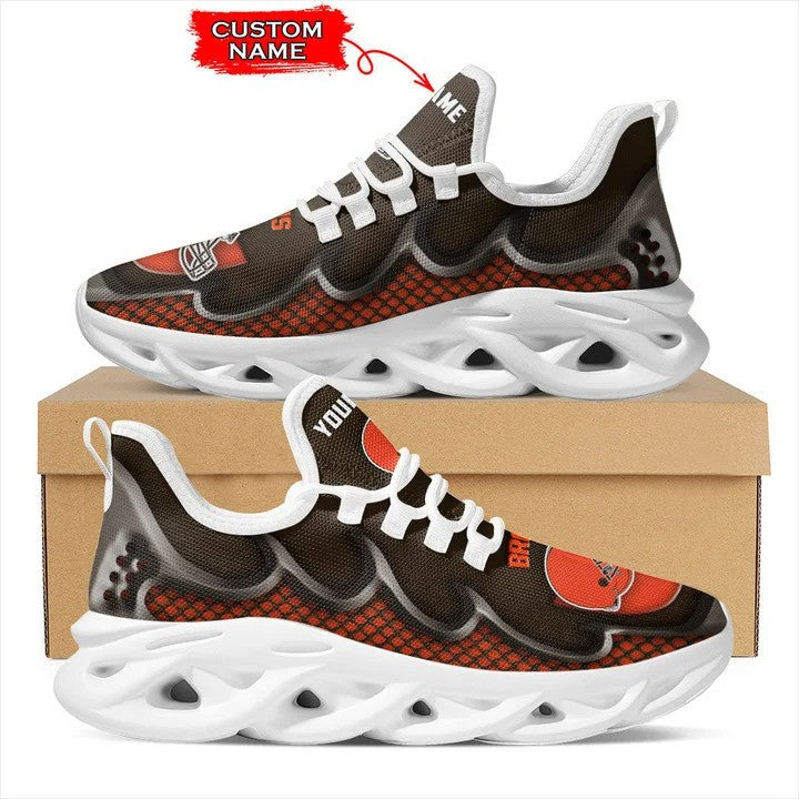 Ideafootwear Cleveland Browns NFL Max Soul Shoes Sneakers For Men And Women