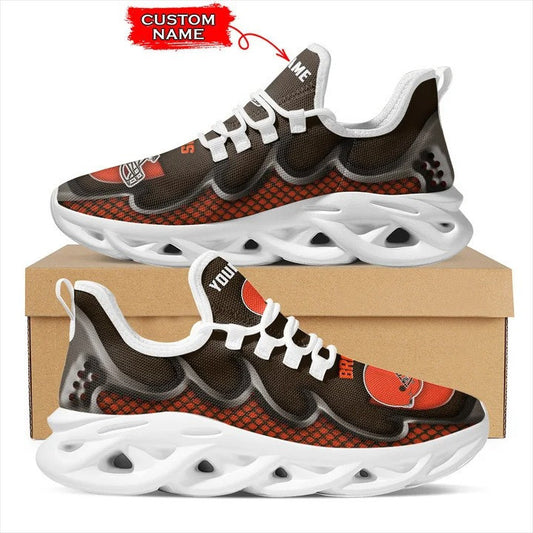 Ideafootwear Cleveland Browns NFL Max Soul Shoes Sneakers For Men And Women