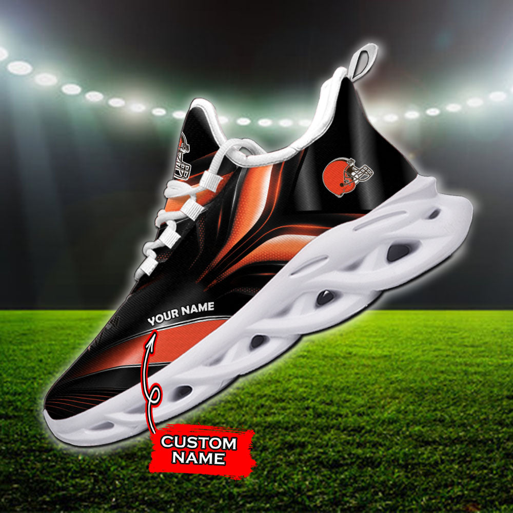Ideafootwear Cleveland Browns NFL Max Soul Shoes Sneakers For Men And Women