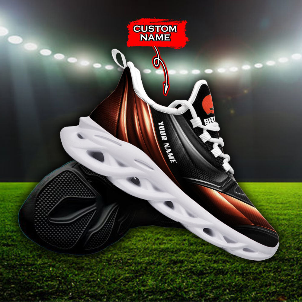 Ideafootwear Cleveland Browns NFL Max Soul Shoes Sneakers For Men And Women
