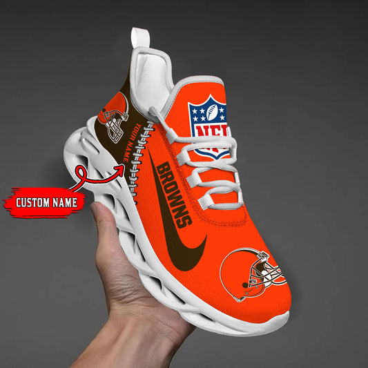 Ideafootwear Cleveland Browns NFL Max Soul Shoes Sneakers For Men And Women