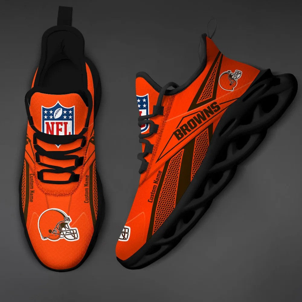 Ideafootwear Cleveland Browns NFL Max Soul Shoes Sneakers For Men And Women