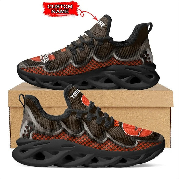 Ideafootwear Cleveland Browns NFL Max Soul Shoes Sneakers For Men And Women