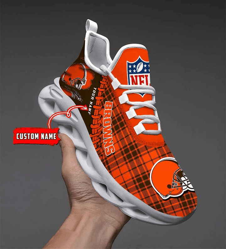 Ideafootwear Cleveland Browns NFL Max Soul Shoes Sneakers For Men And Women