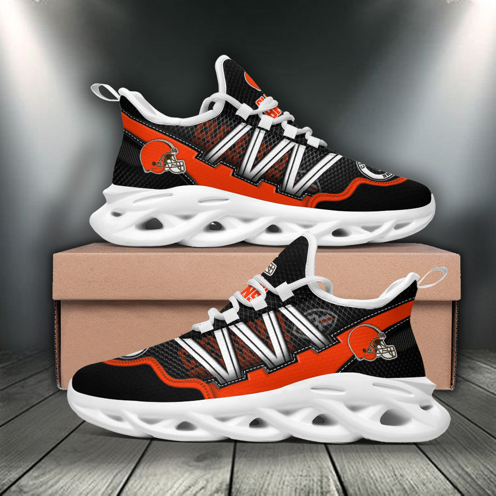 Ideafootwear Cleveland Browns NFL Max Soul Shoes Sneakers For Men And Women